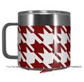 Skin Decal Wrap for Yeti Coffee Mug 14oz Houndstooth Red Dark - 14 oz CUP NOT INCLUDED by WraptorSkinz