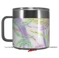 Skin Decal Wrap for Yeti Coffee Mug 14oz Neon Swoosh on White - 14 oz CUP NOT INCLUDED by WraptorSkinz