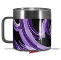 Skin Decal Wrap for Yeti Coffee Mug 14oz Alecias Swirl 02 Purple - 14 oz CUP NOT INCLUDED by WraptorSkinz