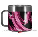 Skin Decal Wrap for Yeti Coffee Mug 14oz Alecias Swirl 02 Hot Pink - 14 oz CUP NOT INCLUDED by WraptorSkinz