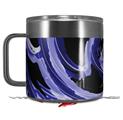 Skin Decal Wrap for Yeti Coffee Mug 14oz Alecias Swirl 02 Blue - 14 oz CUP NOT INCLUDED by WraptorSkinz
