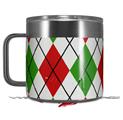Skin Decal Wrap for Yeti Coffee Mug 14oz Argyle Red and Green - 14 oz CUP NOT INCLUDED by WraptorSkinz