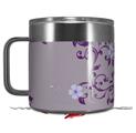 Skin Decal Wrap for Yeti Coffee Mug 14oz Victorian Design Purple - 14 oz CUP NOT INCLUDED by WraptorSkinz