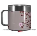 Skin Decal Wrap for Yeti Coffee Mug 14oz Victorian Design Red - 14 oz CUP NOT INCLUDED by WraptorSkinz