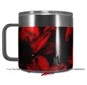 Skin Decal Wrap for Yeti Coffee Mug 14oz Skulls Confetti Red - 14 oz CUP NOT INCLUDED by WraptorSkinz