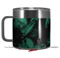 Skin Decal Wrap for Yeti Coffee Mug 14oz Skulls Confetti Seafoam Green - 14 oz CUP NOT INCLUDED by WraptorSkinz