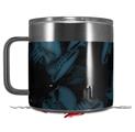 Skin Decal Wrap for Yeti Coffee Mug 14oz Skulls Confetti Blue - 14 oz CUP NOT INCLUDED by WraptorSkinz