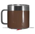 Skin Decal Wrap for Yeti Coffee Mug 14oz Solids Collection Chocolate Brown - 14 oz CUP NOT INCLUDED by WraptorSkinz