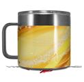Skin Decal Wrap for Yeti Coffee Mug 14oz Mystic Vortex Yellow - 14 oz CUP NOT INCLUDED by WraptorSkinz