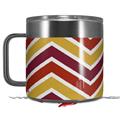 Skin Decal Wrap for Yeti Coffee Mug 14oz Zig Zag Yellow Burgundy Orange - 14 oz CUP NOT INCLUDED by WraptorSkinz