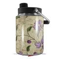 Skin Decal Wrap for Yeti Half Gallon Jug Flowers and Berries Purple - JUG NOT INCLUDED by WraptorSkinz