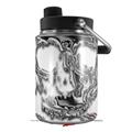 Skin Decal Wrap for Yeti Half Gallon Jug Chrome Skull on White - JUG NOT INCLUDED by WraptorSkinz