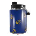Skin Decal Wrap for Yeti Half Gallon Jug Anchors Away Blue - JUG NOT INCLUDED by WraptorSkinz
