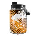 Skin Decal Wrap for Yeti Half Gallon Jug Halftone Splatter White Orange - JUG NOT INCLUDED by WraptorSkinz