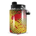 Skin Decal Wrap for Yeti Half Gallon Jug Halftone Splatter Yellow Red - JUG NOT INCLUDED by WraptorSkinz