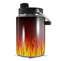 Skin Decal Wrap for Yeti Half Gallon Jug Fire on Black - JUG NOT INCLUDED by WraptorSkinz