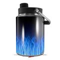 Skin Decal Wrap for Yeti Half Gallon Jug Fire Blue - JUG NOT INCLUDED by WraptorSkinz