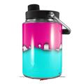 Skin Decal Wrap for Yeti Half Gallon Jug Ripped Colors Hot Pink Neon Teal - JUG NOT INCLUDED by WraptorSkinz