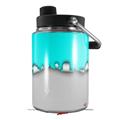 Skin Decal Wrap for Yeti Half Gallon Jug Ripped Colors Neon Teal Gray - JUG NOT INCLUDED by WraptorSkinz