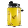 Skin Decal Wrap for Yeti Half Gallon Jug Anchors Away Yellow - JUG NOT INCLUDED by WraptorSkinz