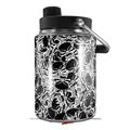 Skin Decal Wrap for Yeti Half Gallon Jug Scattered Skulls Black - JUG NOT INCLUDED by WraptorSkinz