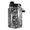 Skin Decal Wrap for Yeti Half Gallon Jug Scattered Skulls Gray - JUG NOT INCLUDED by WraptorSkinz