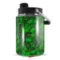 Skin Decal Wrap for Yeti Half Gallon Jug Scattered Skulls Green - JUG NOT INCLUDED by WraptorSkinz
