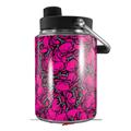 Skin Decal Wrap for Yeti Half Gallon Jug Scattered Skulls Hot Pink - JUG NOT INCLUDED by WraptorSkinz