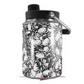 Skin Decal Wrap for Yeti Half Gallon Jug Scattered Skulls White - JUG NOT INCLUDED by WraptorSkinz