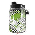 Skin Decal Wrap for Yeti Half Gallon Jug Halftone Splatter Green White - JUG NOT INCLUDED by WraptorSkinz