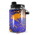 Skin Decal Wrap for Yeti Half Gallon Jug Halftone Splatter Orange Blue - JUG NOT INCLUDED by WraptorSkinz