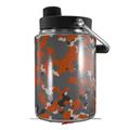 Skin Decal Wrap for Yeti Half Gallon Jug WraptorCamo Old School Camouflage Camo Orange Burnt - JUG NOT INCLUDED by WraptorSkinz