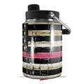 Skin Decal Wrap for Yeti Half Gallon Jug Painted Faded and Cracked Pink Line USA American Flag - JUG NOT INCLUDED by WraptorSkinz