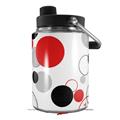Skin Decal Wrap for Yeti Half Gallon Jug Lots of Dots Red on White - JUG NOT INCLUDED by WraptorSkinz