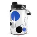 Skin Decal Wrap for Yeti Half Gallon Jug Lots of Dots Blue on White - JUG NOT INCLUDED by WraptorSkinz