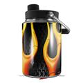 Skin Decal Wrap for Yeti Half Gallon Jug Metal Flames - JUG NOT INCLUDED by WraptorSkinz
