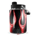 Skin Decal Wrap for Yeti Half Gallon Jug Metal Flames Red - JUG NOT INCLUDED by WraptorSkinz