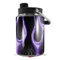 Skin Decal Wrap for Yeti Half Gallon Jug Metal Flames Purple - JUG NOT INCLUDED by WraptorSkinz