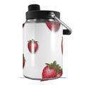Skin Decal Wrap for Yeti Half Gallon Jug Strawberries on White - JUG NOT INCLUDED by WraptorSkinz