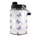 Skin Decal Wrap for Yeti Half Gallon Jug Pastel Butterflies Purple on White - JUG NOT INCLUDED by WraptorSkinz