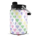 Skin Decal Wrap for Yeti Half Gallon Jug Pastel Hearts on White - JUG NOT INCLUDED by WraptorSkinz