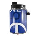 Skin Decal Wrap for Yeti Half Gallon Jug Love and Peace Blue - JUG NOT INCLUDED by WraptorSkinz