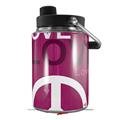 Skin Decal Wrap for Yeti Half Gallon Jug Love and Peace Hot Pink - JUG NOT INCLUDED by WraptorSkinz