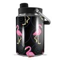 Skin Decal Wrap for Yeti Half Gallon Jug Flamingos on Black - JUG NOT INCLUDED by WraptorSkinz