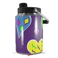 Skin Decal Wrap for Yeti Half Gallon Jug Crazy Hearts - JUG NOT INCLUDED by WraptorSkinz