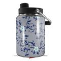 Skin Decal Wrap for Yeti Half Gallon Jug Victorian Design Blue - JUG NOT INCLUDED by WraptorSkinz