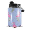 Skin Decal Wrap for Yeti Half Gallon Jug Flamingos on Blue - JUG NOT INCLUDED by WraptorSkinz