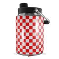 Skin Decal Wrap for Yeti Half Gallon Jug Checkered Canvas Red and White - JUG NOT INCLUDED by WraptorSkinz