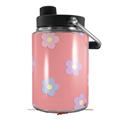 Skin Decal Wrap for Yeti Half Gallon Jug Pastel Flowers on Pink - JUG NOT INCLUDED by WraptorSkinz
