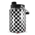 Skin Decal Wrap for Yeti Half Gallon Jug Checkered Canvas Black and White - JUG NOT INCLUDED by WraptorSkinz